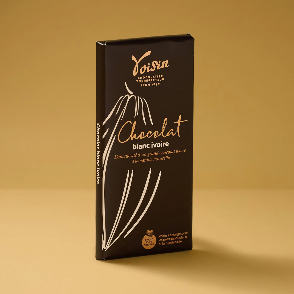 Tablette chocolat blanc 100g Voisin