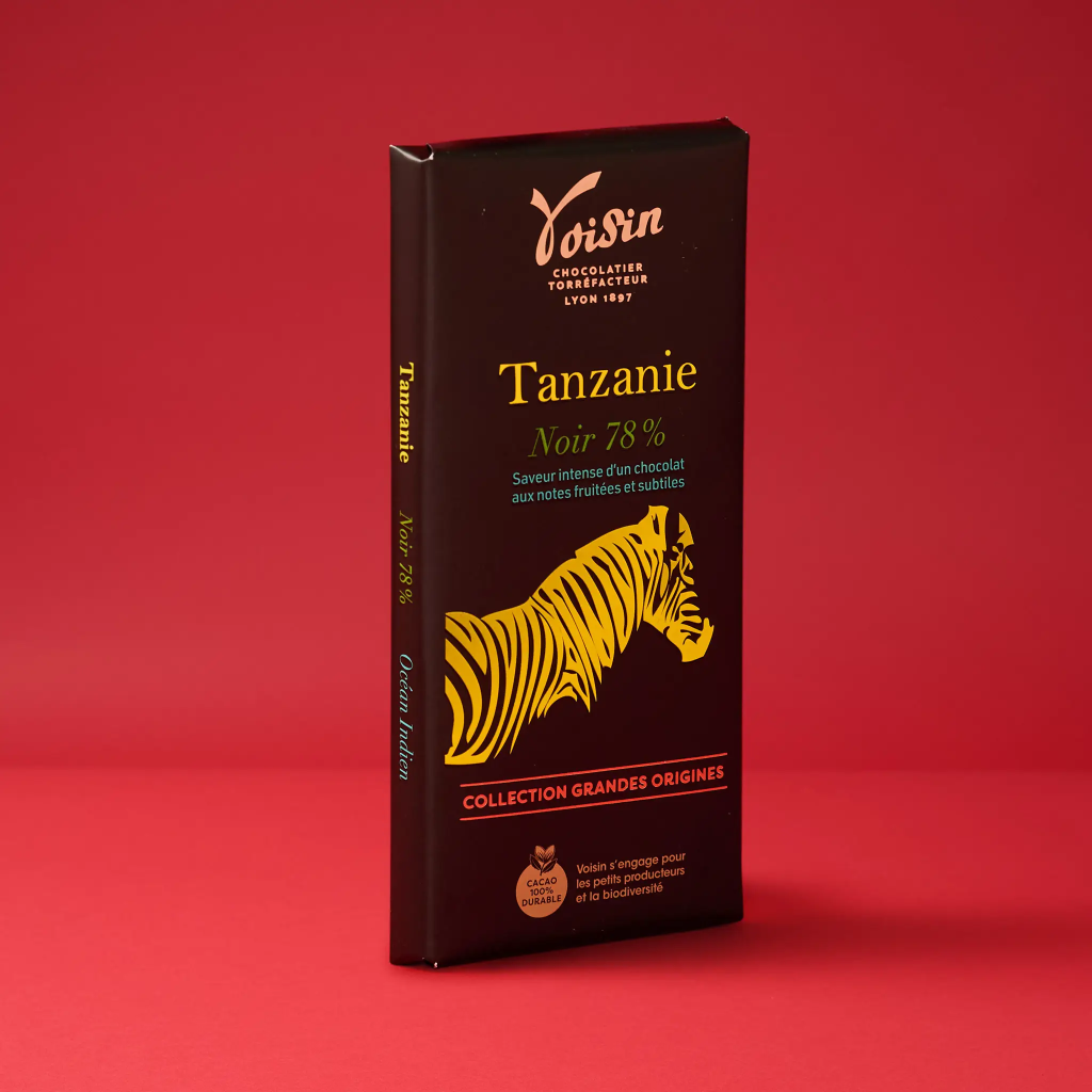 Tablette choc/noir Tanzanie Voisin 100g Voisin