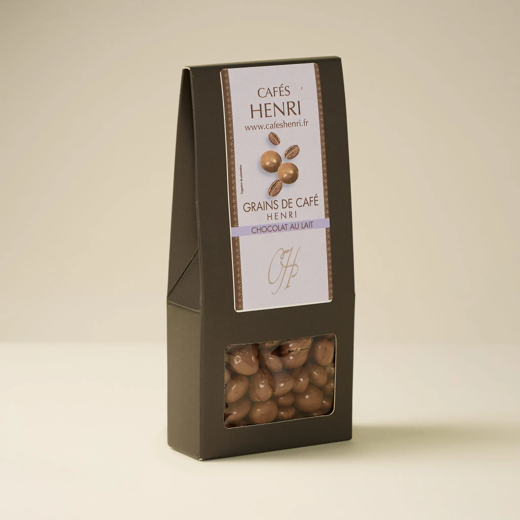 Grains de café chocolat au lait 100g Café Henri