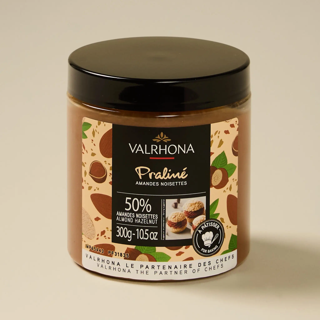 Almond and hazelnut praline 50% 300g Valrhona
