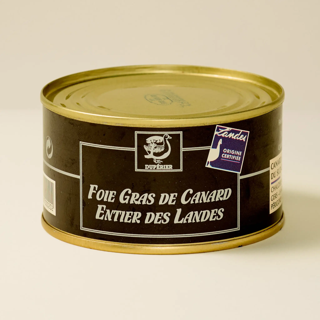Foie gras canard entier boîte 200g Duperrier
