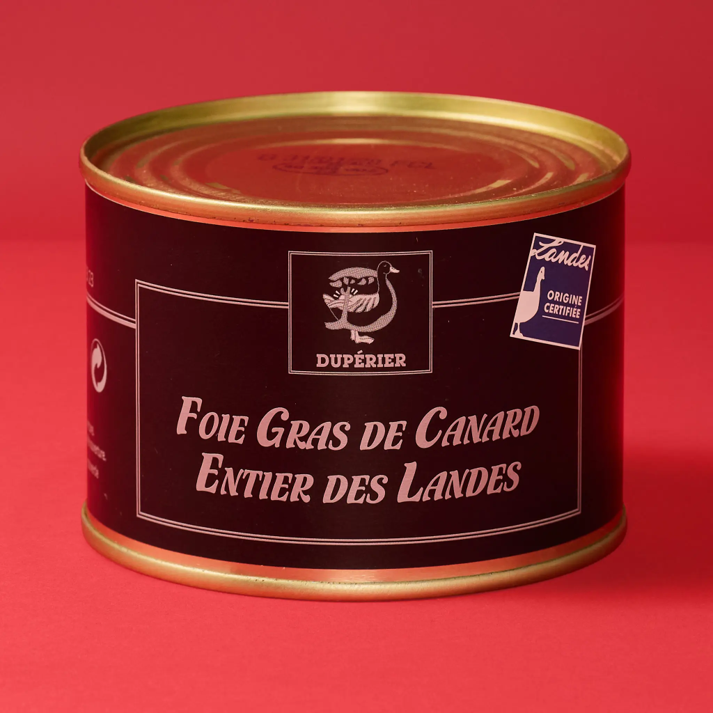 Foie gras canard entier boîte 260g Duperrier