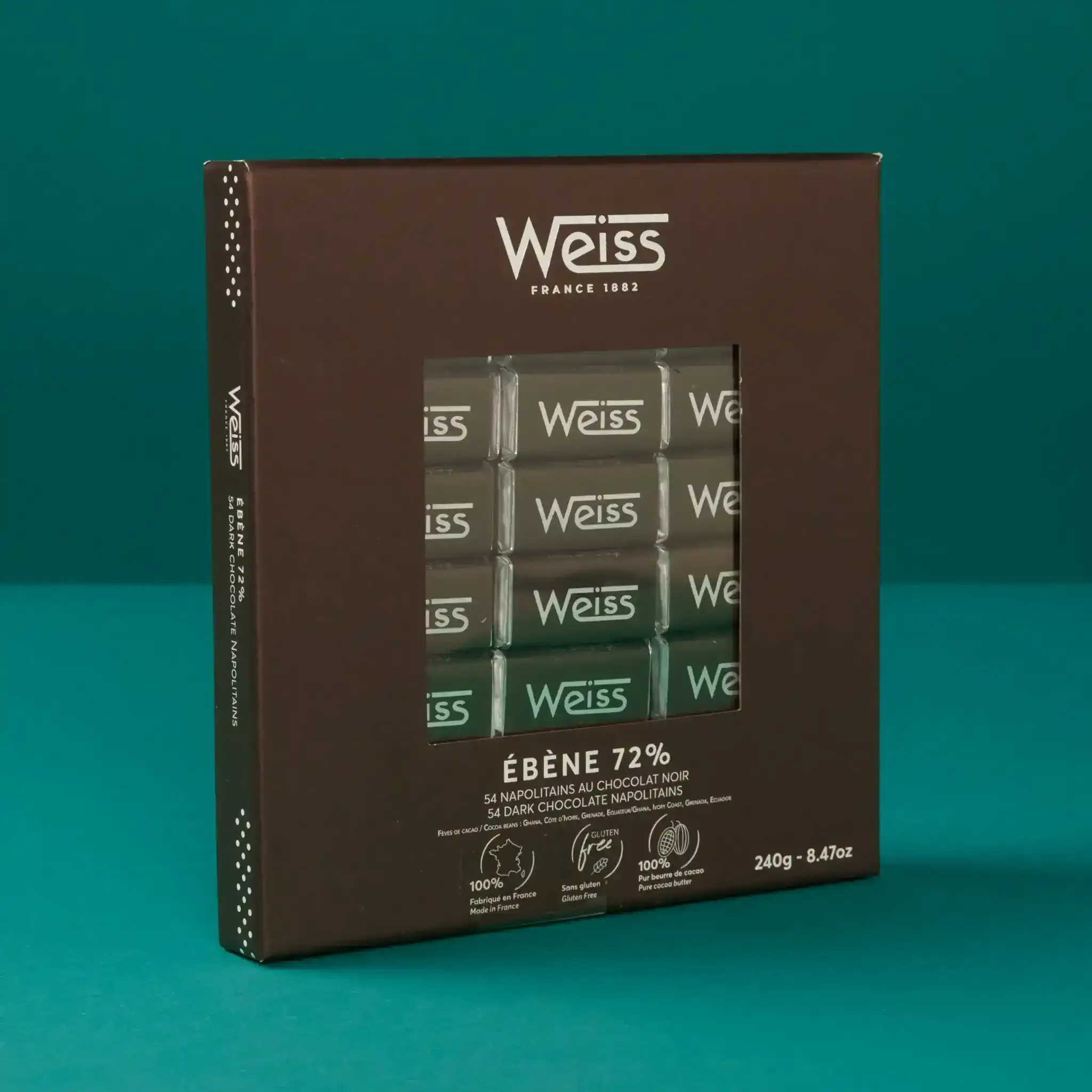 Dark chocolate Neapolitans (72% cocoa) 240g