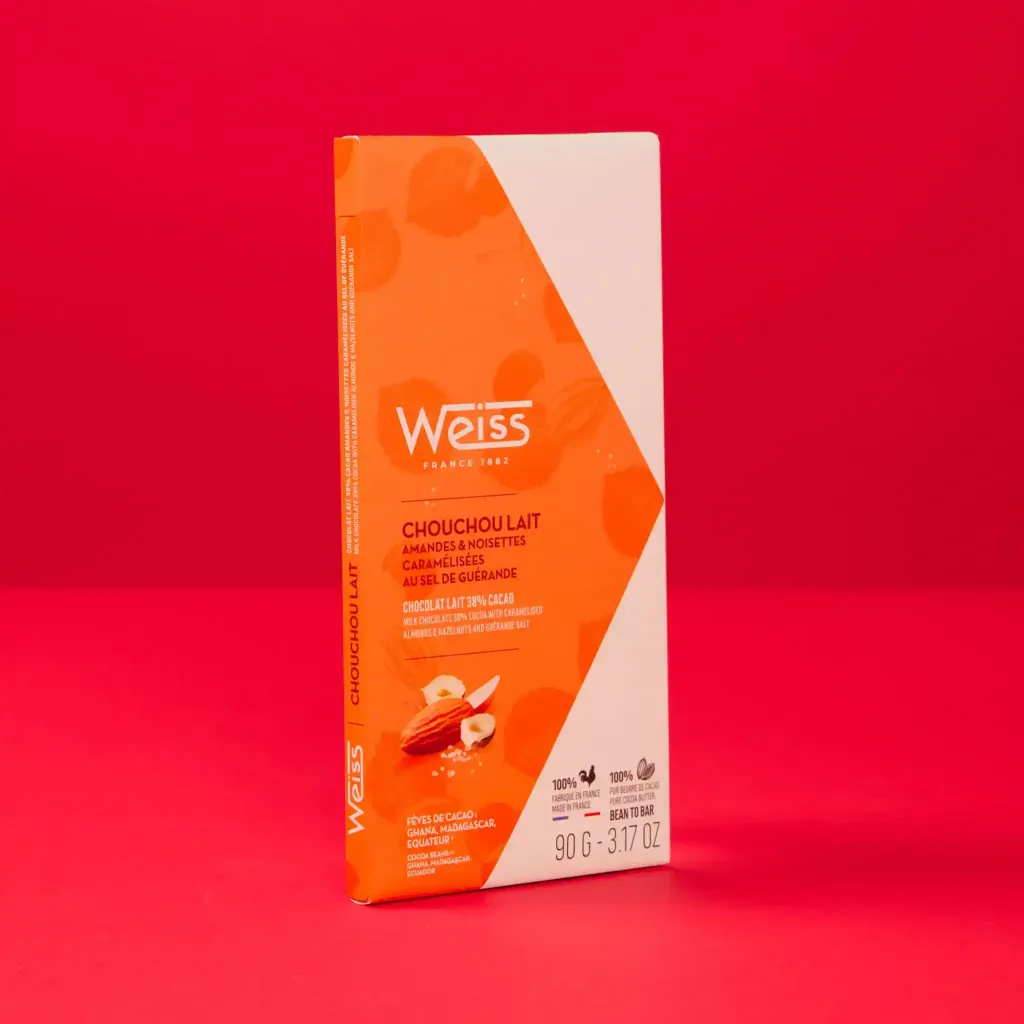 Chouchou milk chocolate bar 38% 90g Weiss