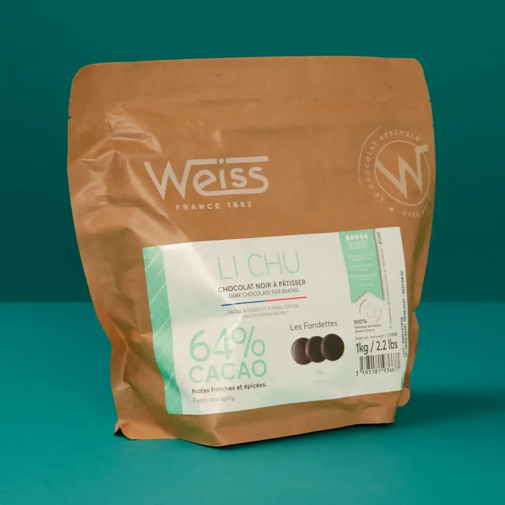 Chocolat noir à pâtisser 64% fondette li chu 1kg