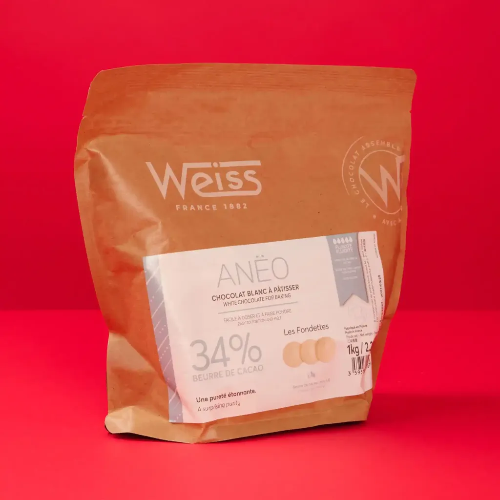 White baking chocolate 34% fondette anéo 1kg Weiss