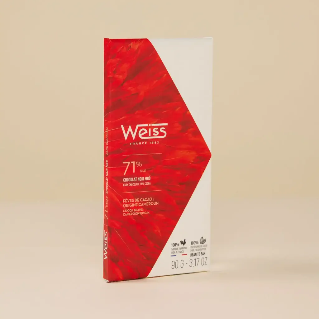 Mbo 71% dark chocolate tablet 90g Weiss