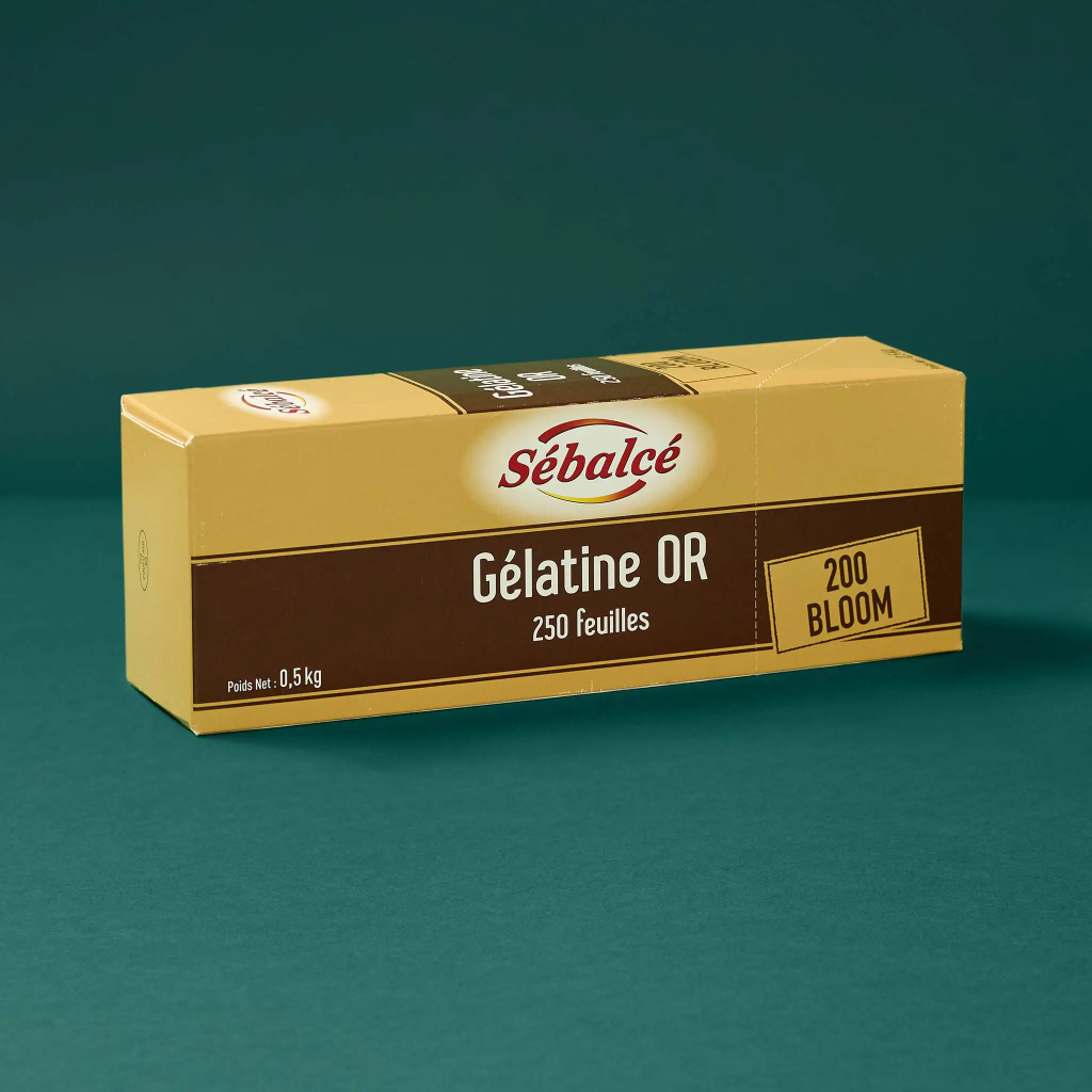 Gold gelatin, 200 bloom, 250 sheets, 500g