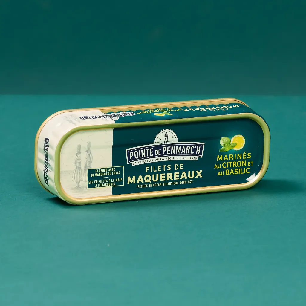 Mackerel fillets with lemon/basil, 176g, Penmarch