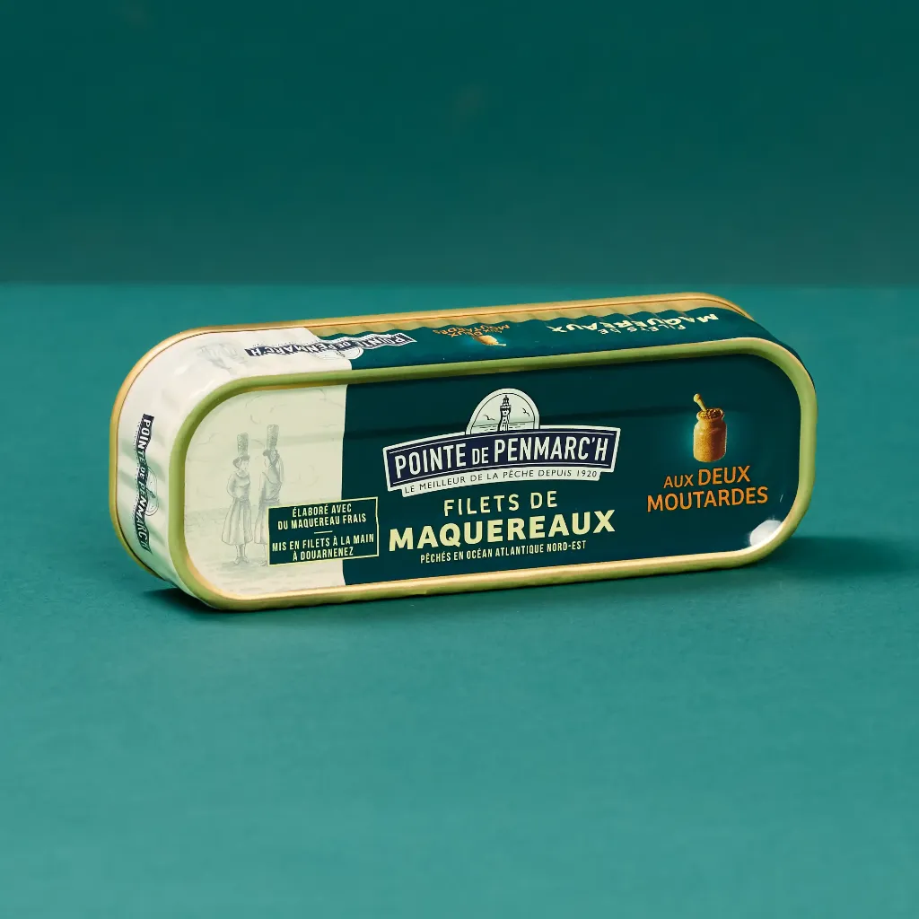 Maquereaux filets 2 moutardes 169g penmarch