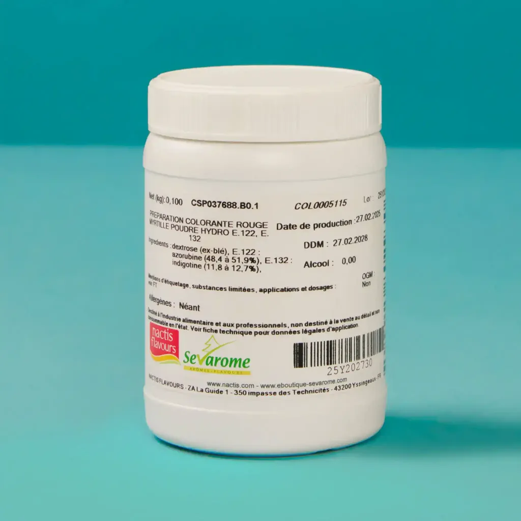 Blueberry red powder food coloring 100g sevarome