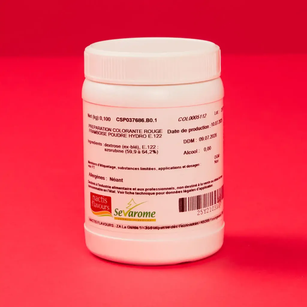 Colorant en poudre framboise           100g    sevarome