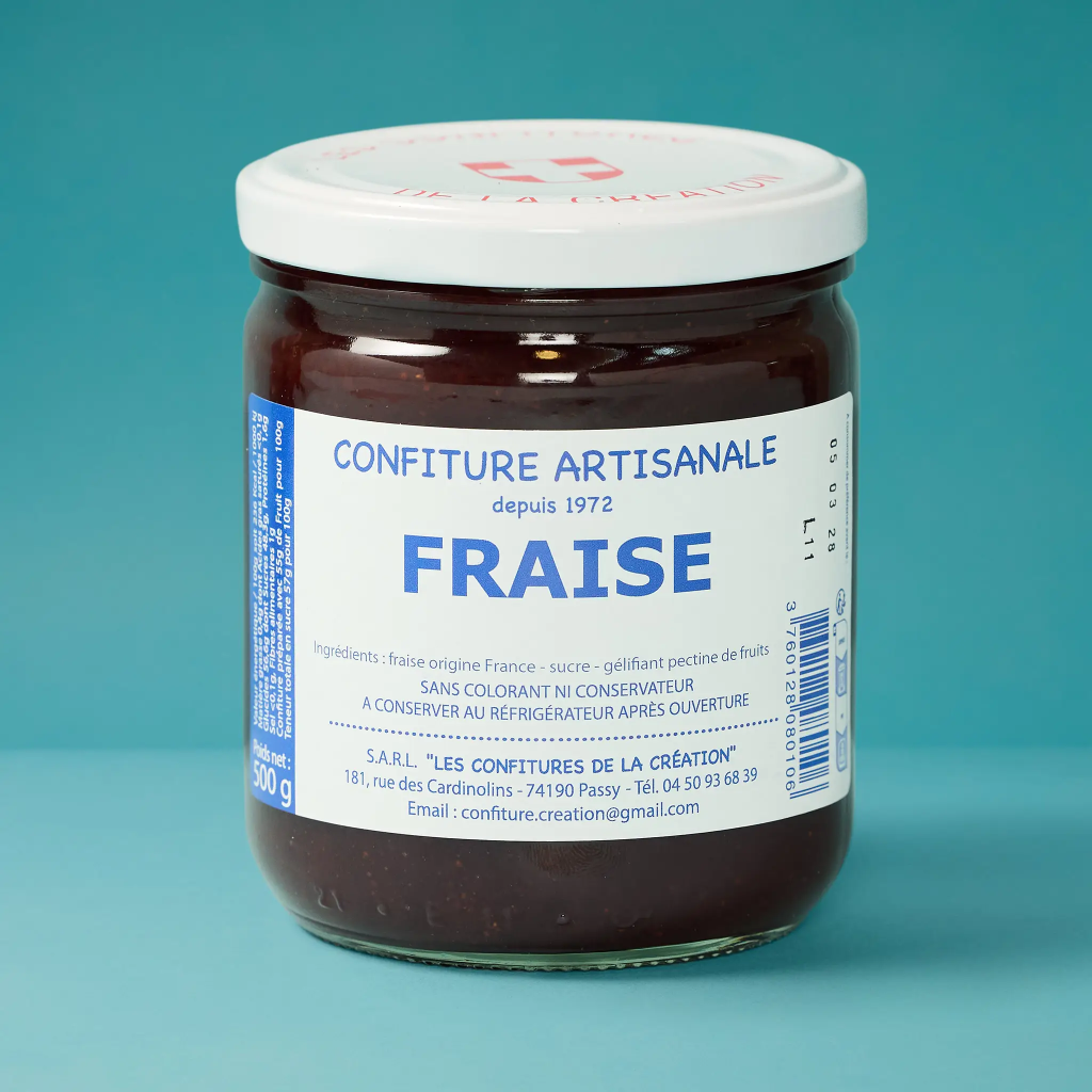 Confiture de fraise 500g La création