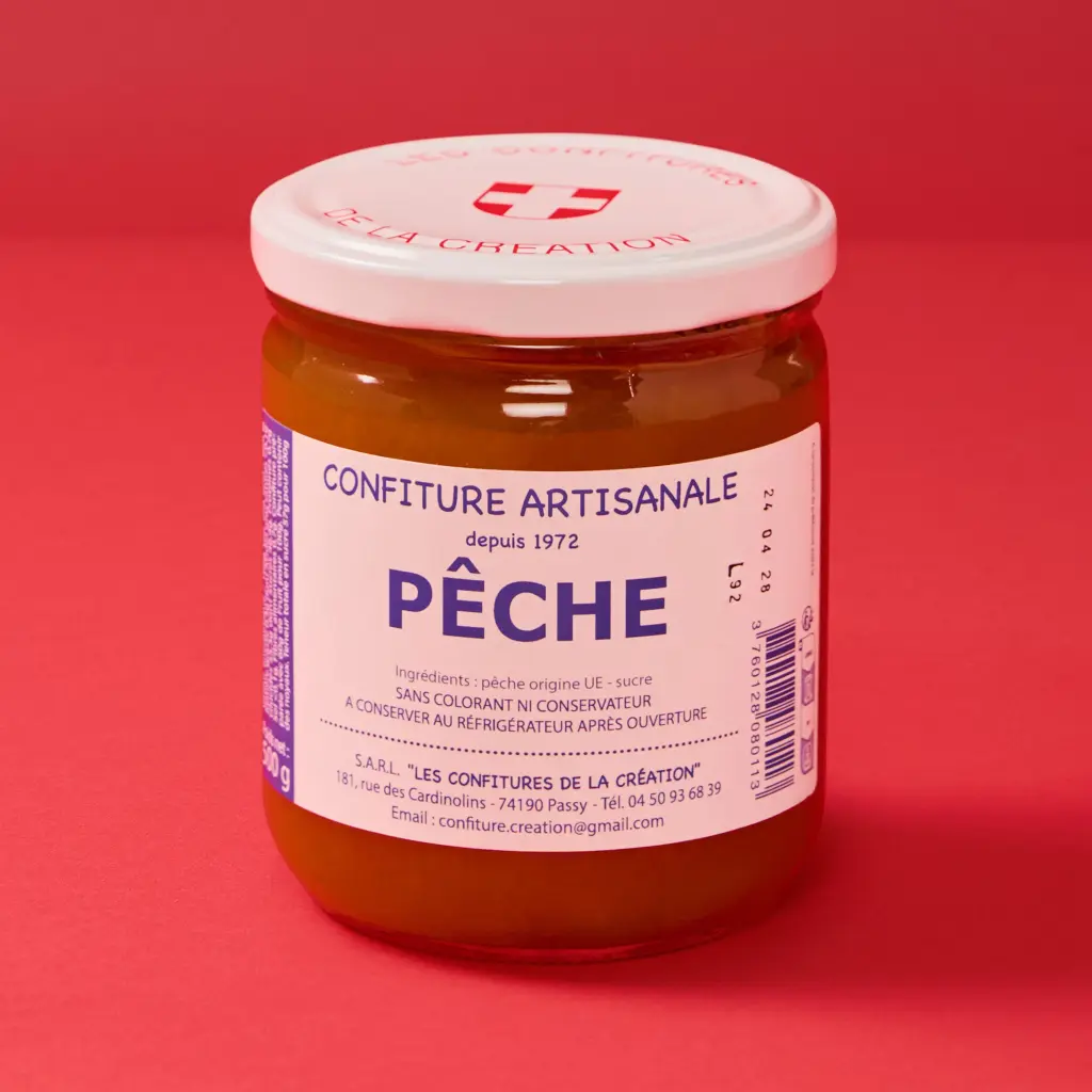 Confiture de pêche 500g La création