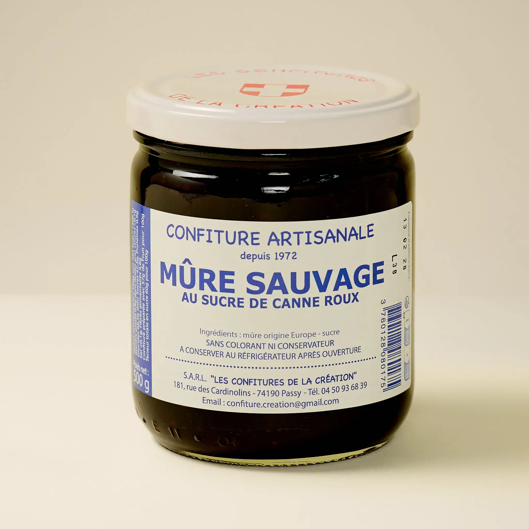 Conf Mûre sauvage sucre roux  500g DARBELIN
