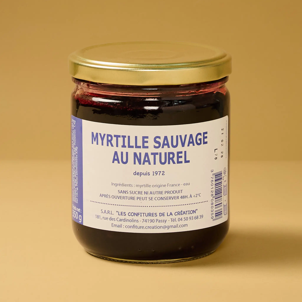 Myrtille sauvage conservée 350g La création
