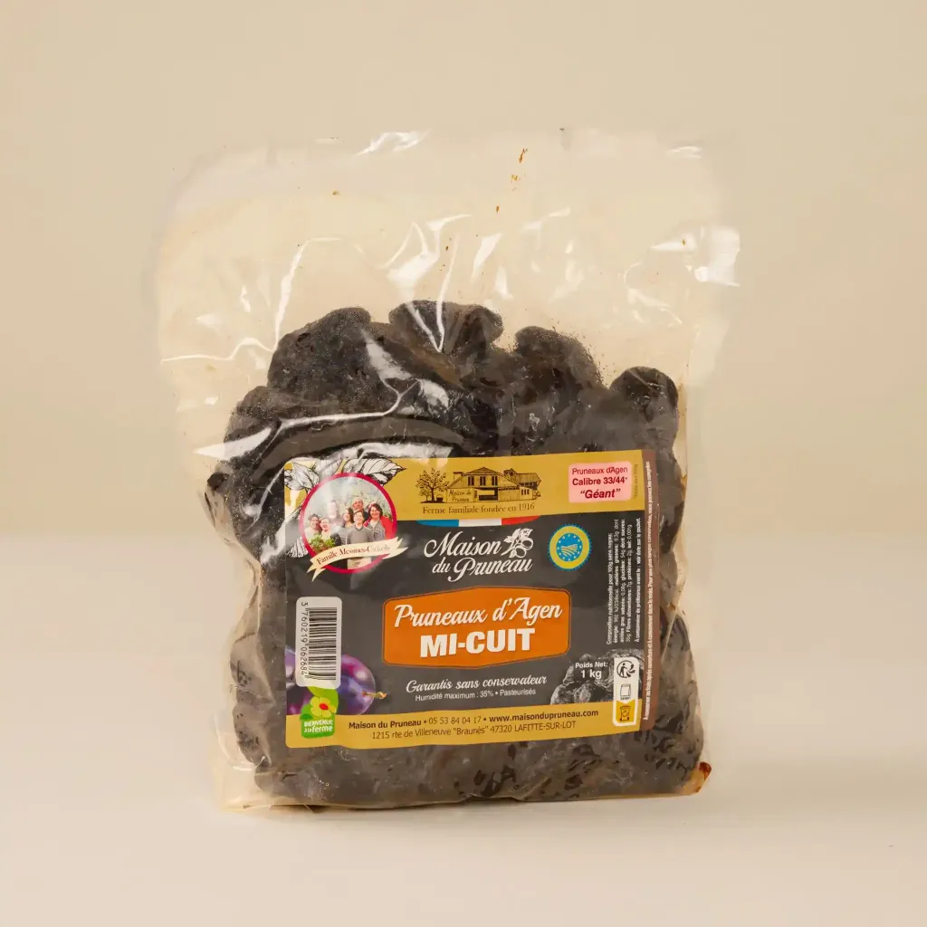 Natural prunes 33/44 semi-cooked 1kg prune
