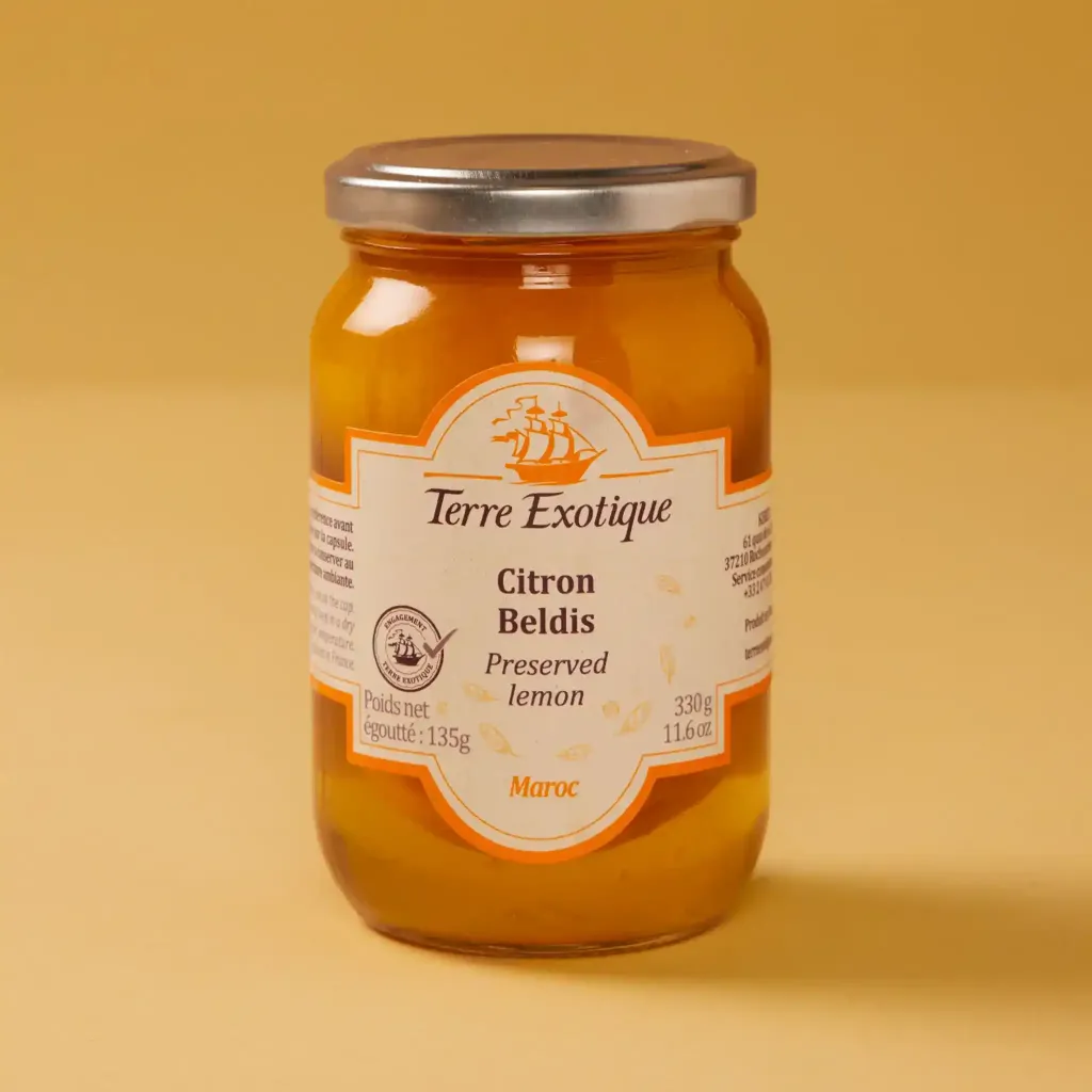 Organic preserved Beldi lemons in salt 330g