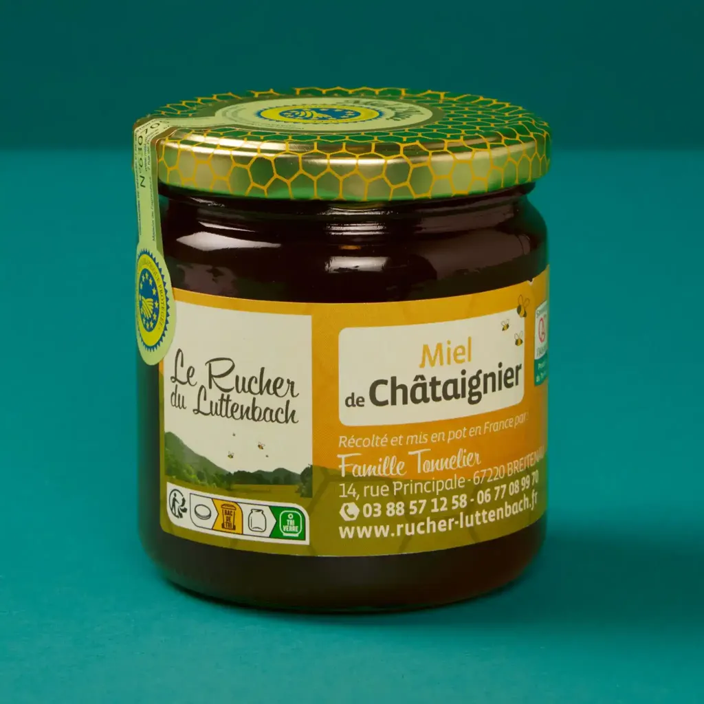 Miel de châtaignier igp alsace 500g    luttenbach