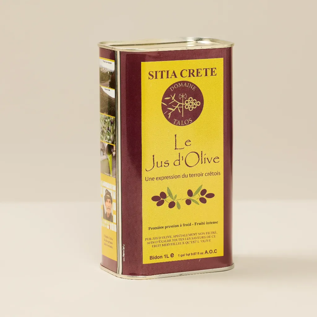 Huile olive sitia crète bidon 1li talos