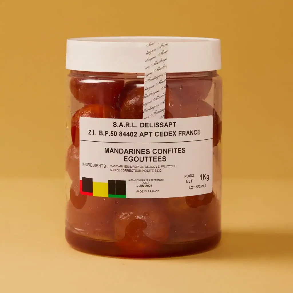 Candied whole mandarin 1kg delissapt