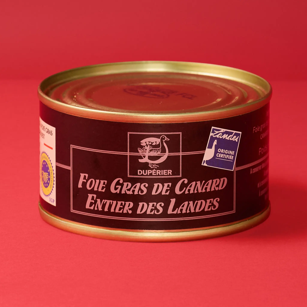 Foie gras canard entier boîte 130g Duperrier