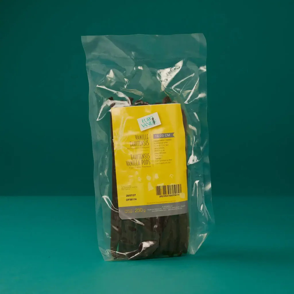 Tahitian vanilla pods from Polynesia, 16-20cm, 250g, Eurovanille