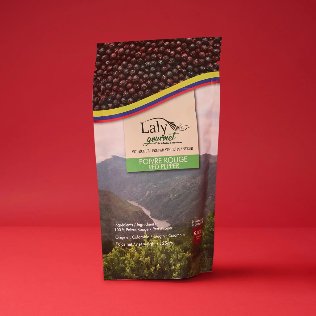 Poivre rouge Amazon en grains  125g    LALY