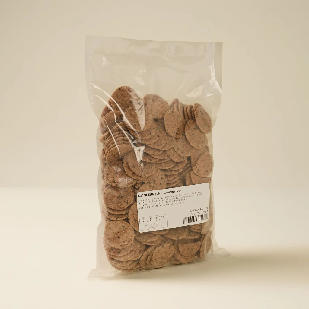 Craquelin poivre & sésame 300g