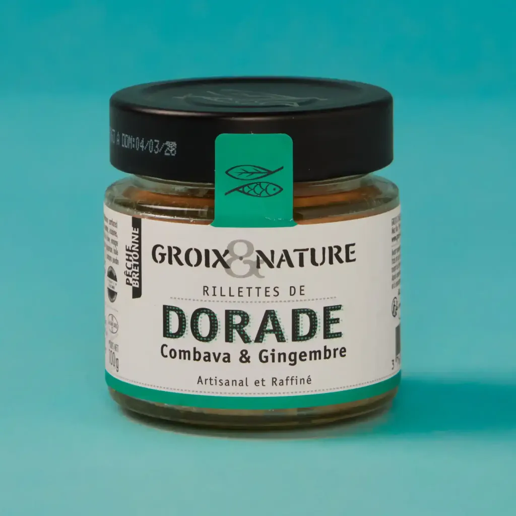 Sea bream rillettes with kaffir lime and ginger, 100g, Groix and natural
