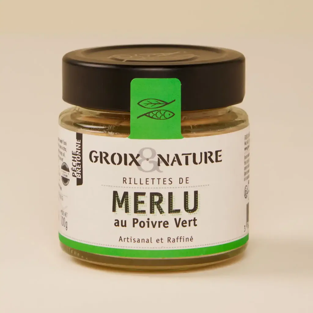 Rillettes de merlu au poivre vert 100g groix et nature