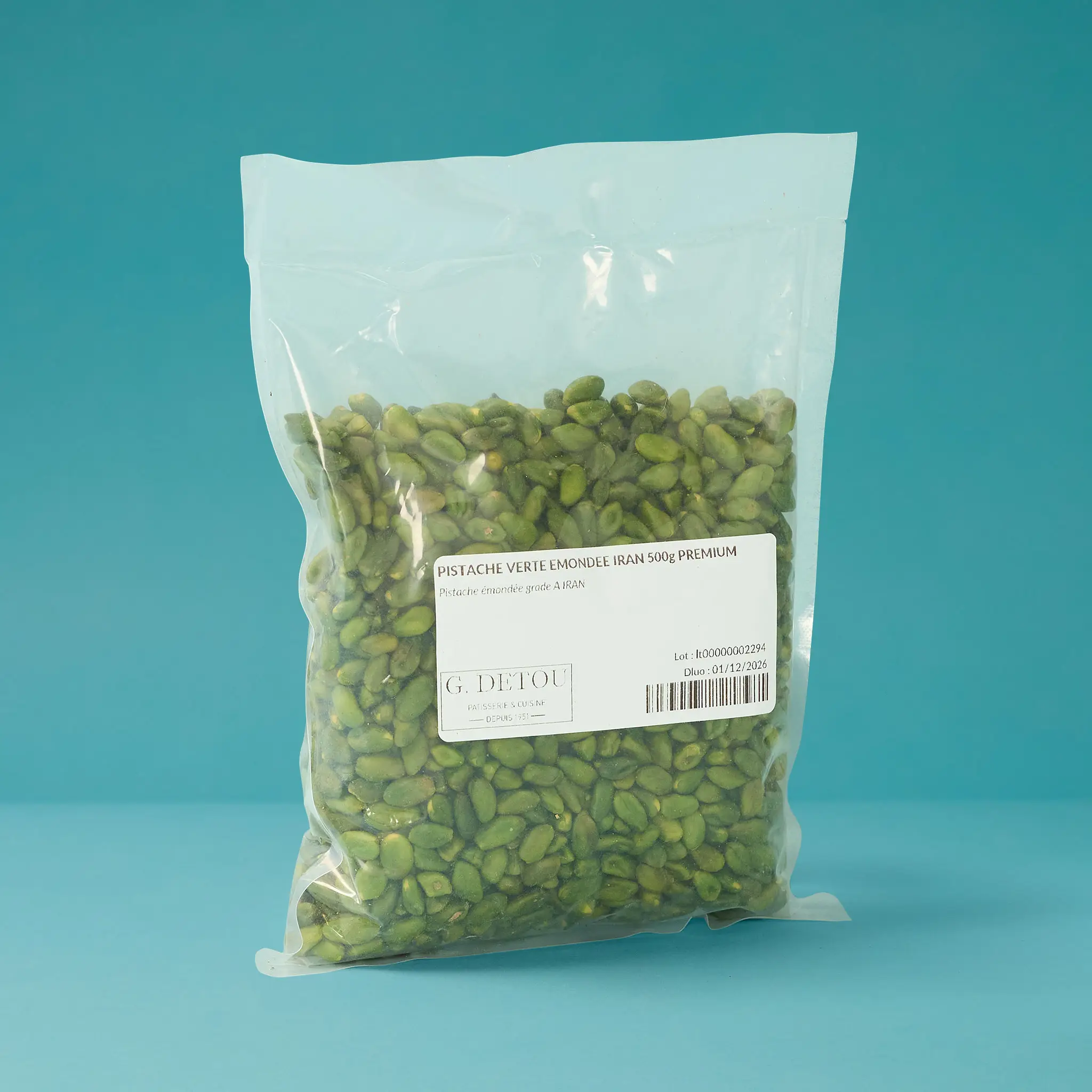 PISTACHE VERTE EMONDEE IRAN 500g PREMIUM