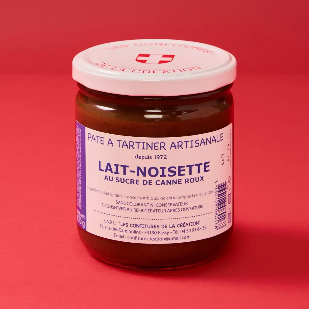 Pâte à tartiner lait noisette 470g La création