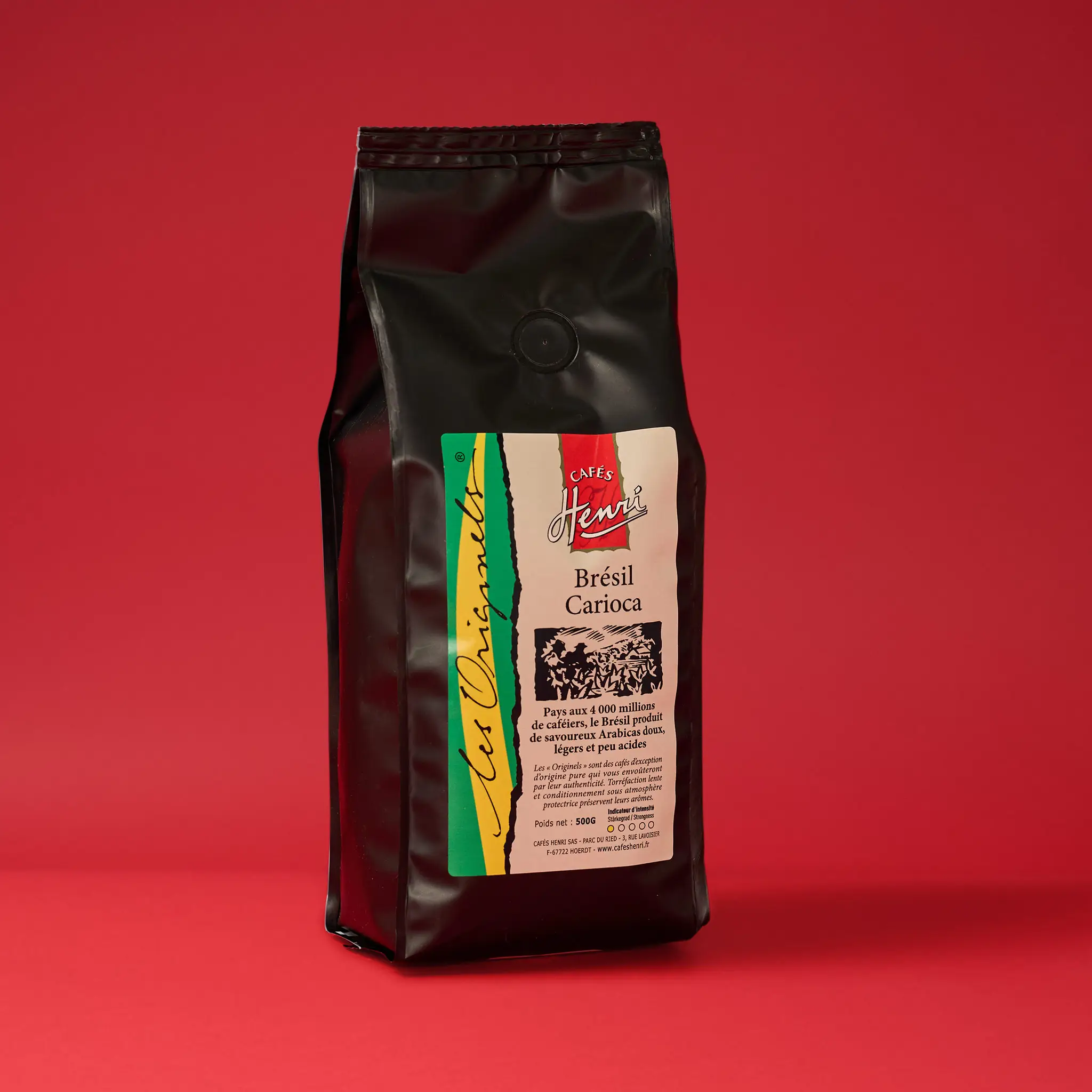 BRESIL CARIOCA 100% arabica 500g  CAFE HENRI