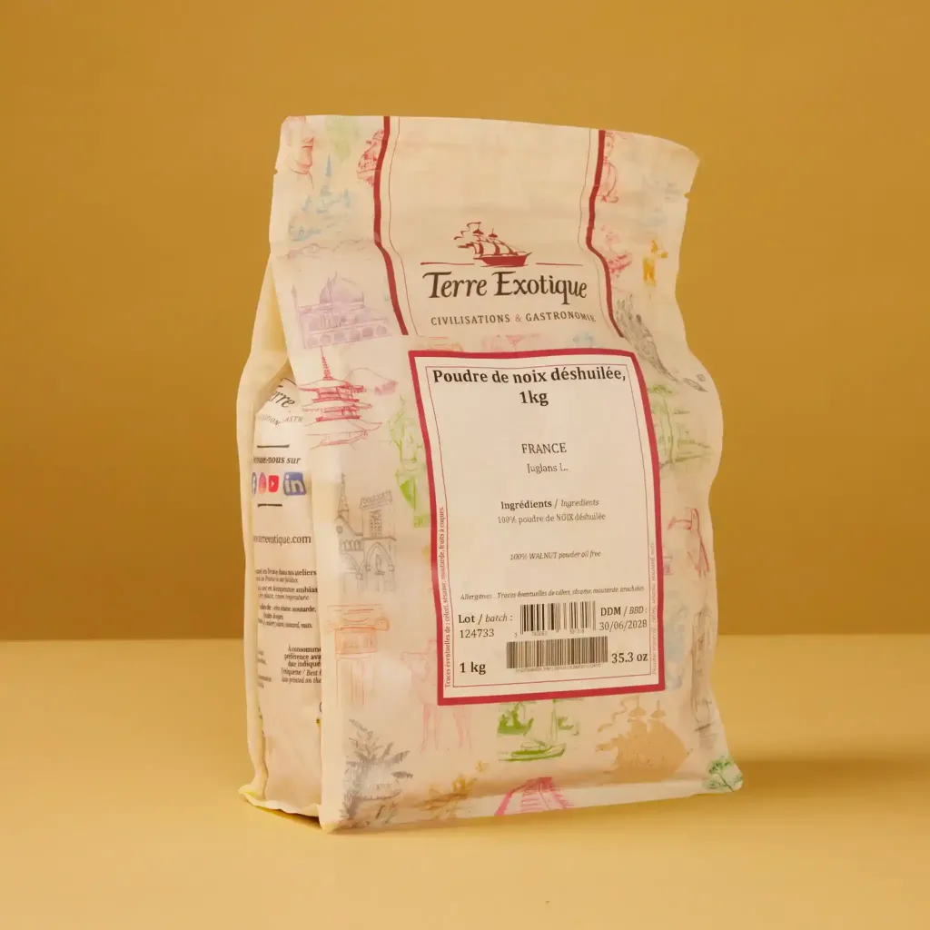 Poudre deshuilee de noix 1kg