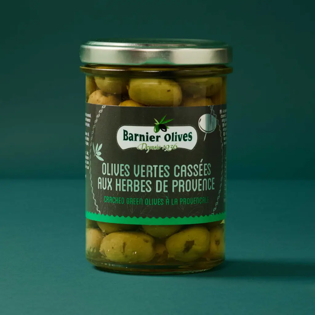 Cracked Green Olives with Herbs of Provence 228ml