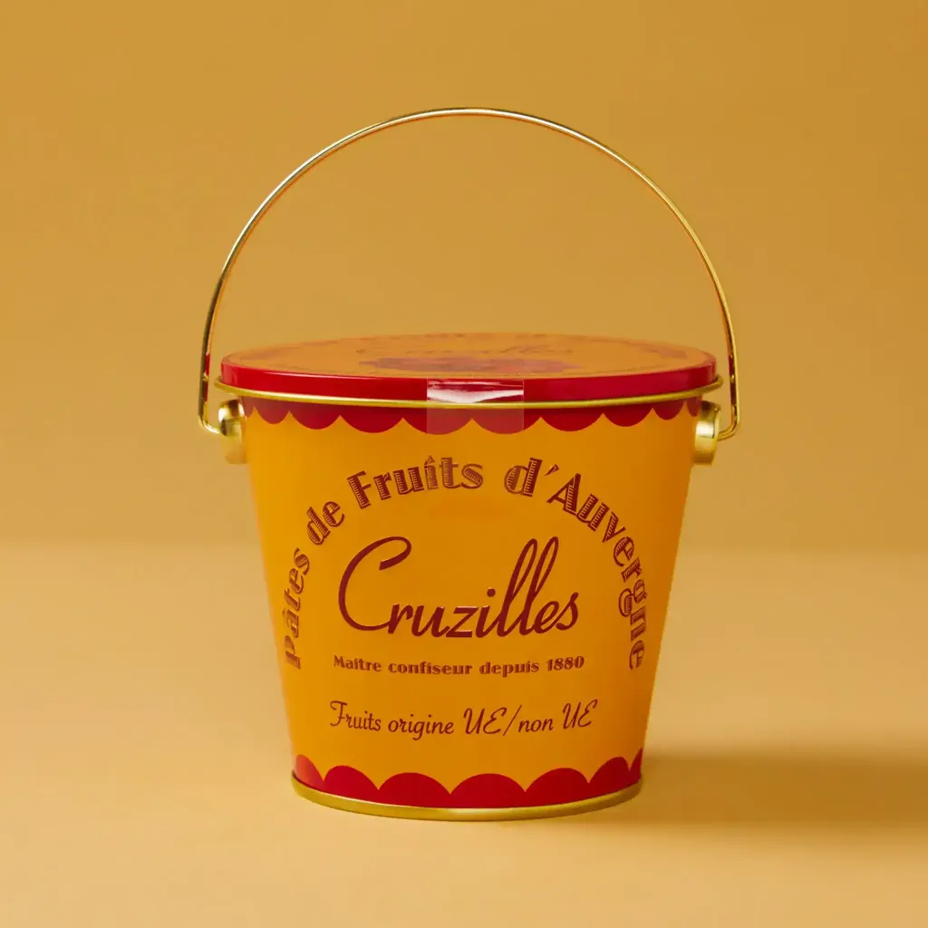 Seau pâte de fruit d'auvergne metal 250g cruzille