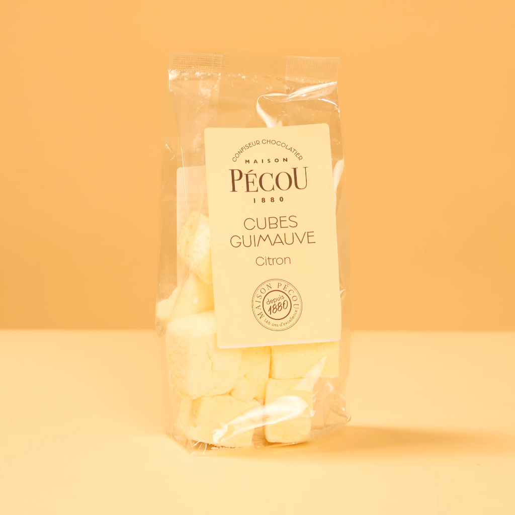 Cubes guimauve citron 80g Pecou
