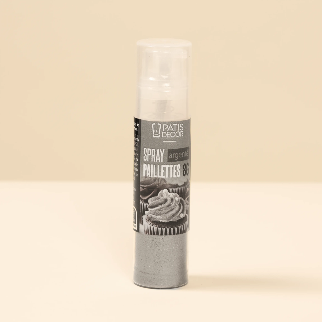 SILVER GLITTER SPRAY 8G