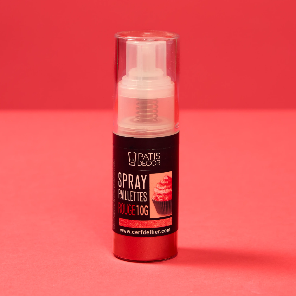 Spray paillettes rouge 10 g   
