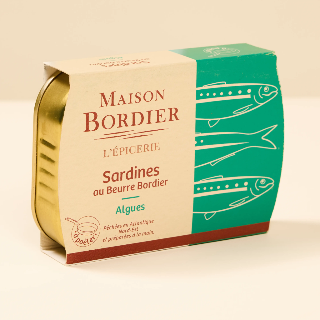 Sardines au beurre bordier algues 115g