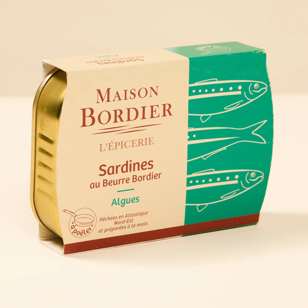 Sardines au beurre bordier algues 115g