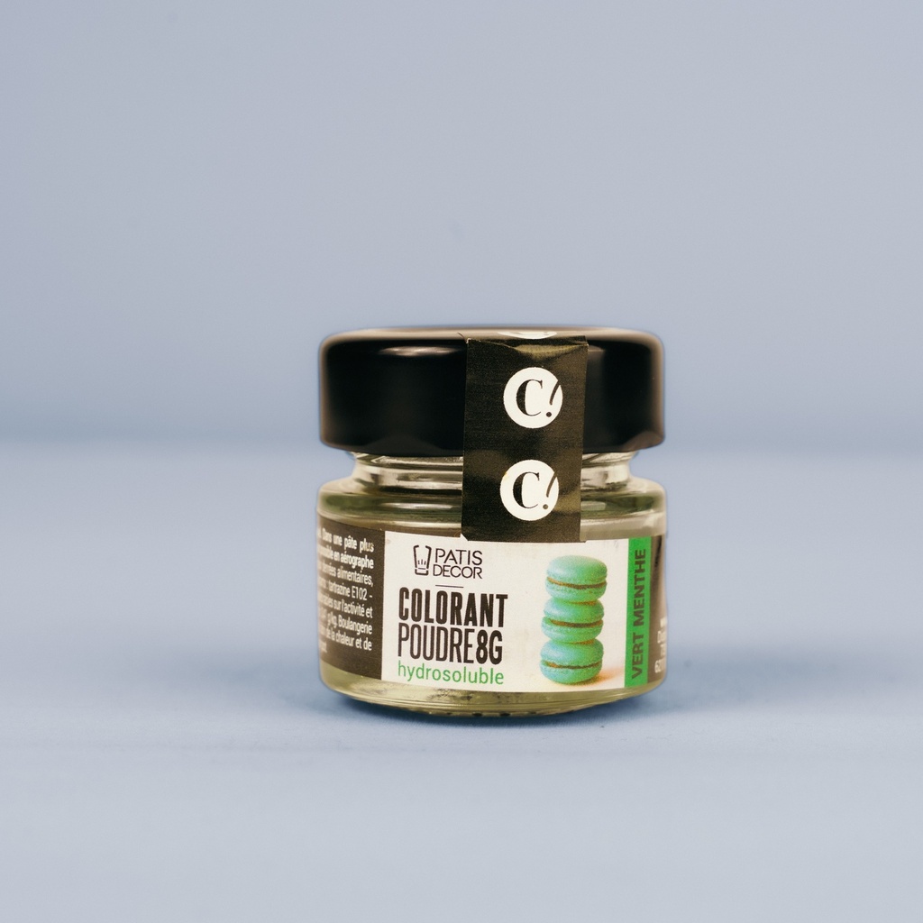 COLORANT  POUDRE HYDROSOLUBLE  VERT MENTHE 8 G