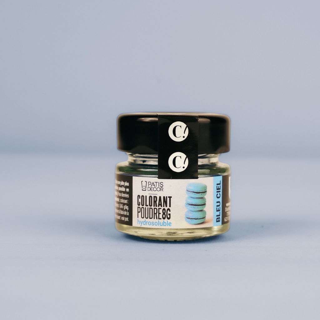 COLORANT POUDRE HYDROSOLUBLE  BLEU CIEL 8 G