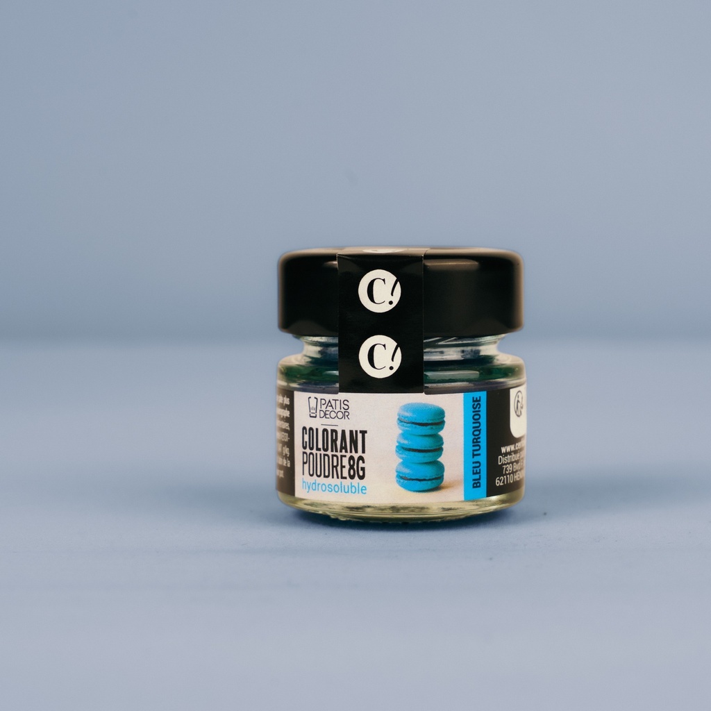 WATER-SOLUBLE POWDER COLORANT TURQUOISE BLUE 8 G