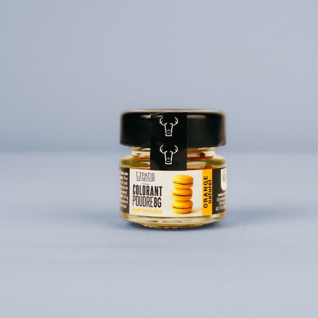 COLORANT POUDRE HYDROSOLUBLE  NATUREL ORANGE 8 G     