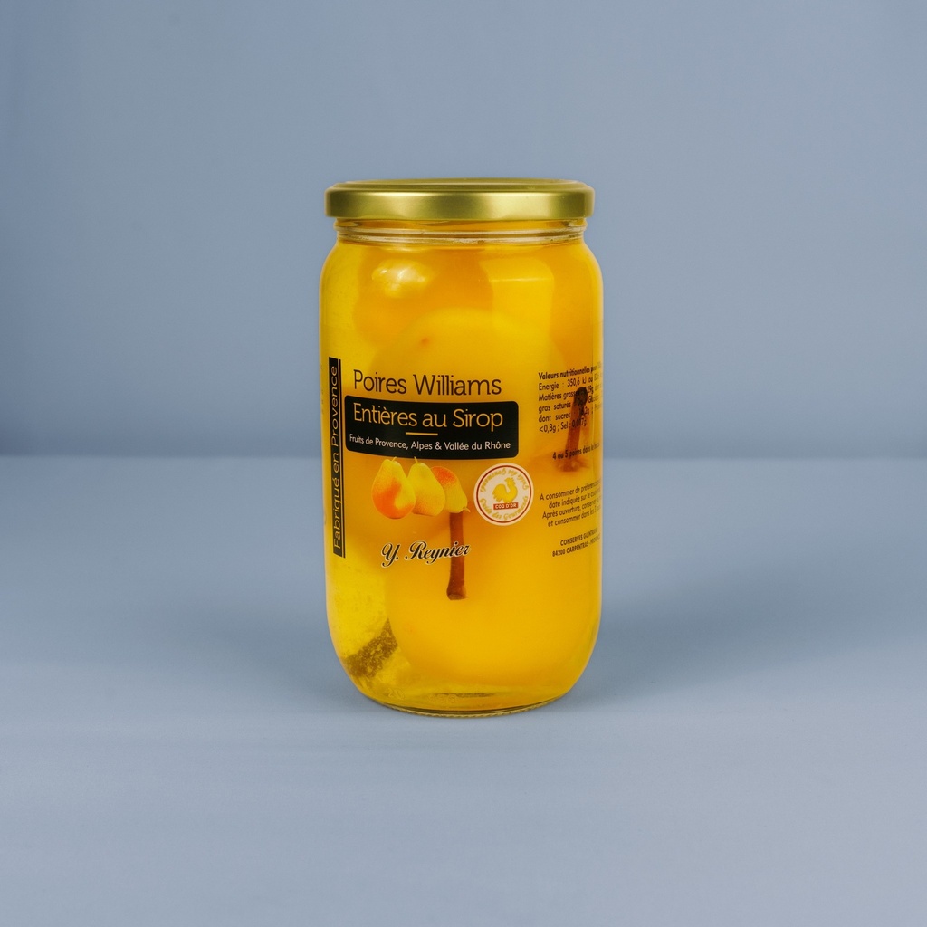 Poires Williams entières au sirop 850 ml