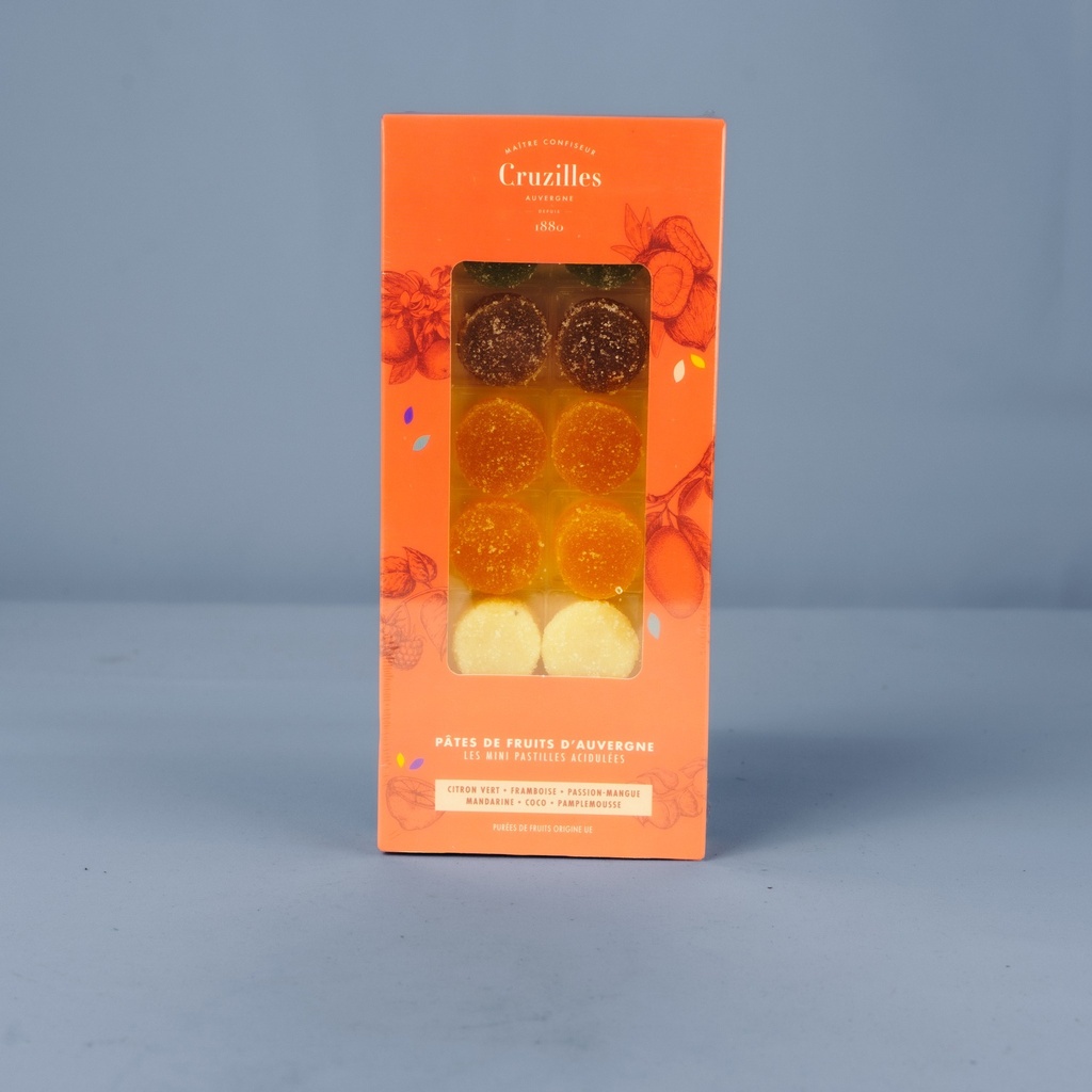 Etui 12 mini pastilles acidulés 100G Cruzilles