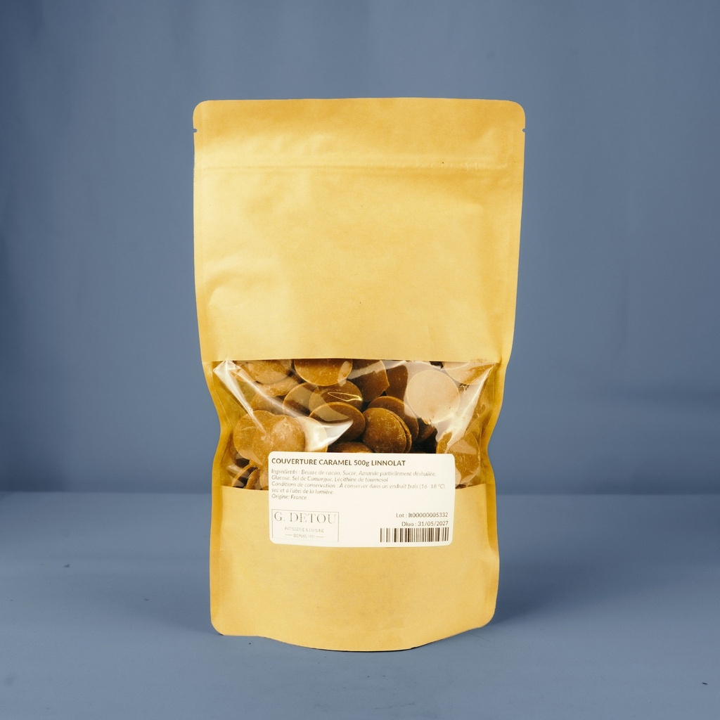 Couverture végétale caramel 500g Linnolat