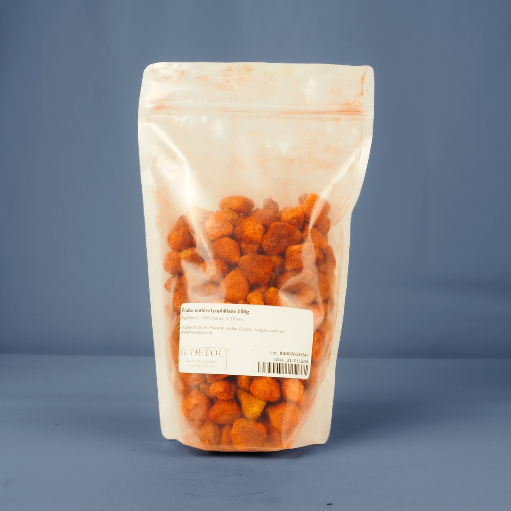 Fraise entière lyophilisée 150g